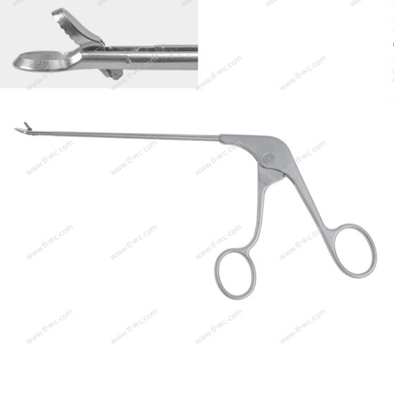 Artroscopia - pinze ovali taglienti per morso - pinze blu - ovali - diritto - specifiche - 4,5 mm x 120mm